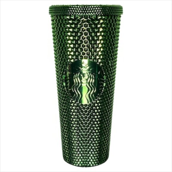 Starbucks Other - STARBUCKS 24 oz Metallic Green Studded Tumbler